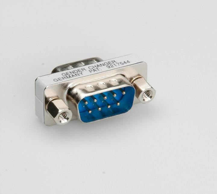 Produktbild Roline Mini-Gender-Changer, 9-Pol Stecker-Stecker (RS-232) (0.09 m, Mini DIN)