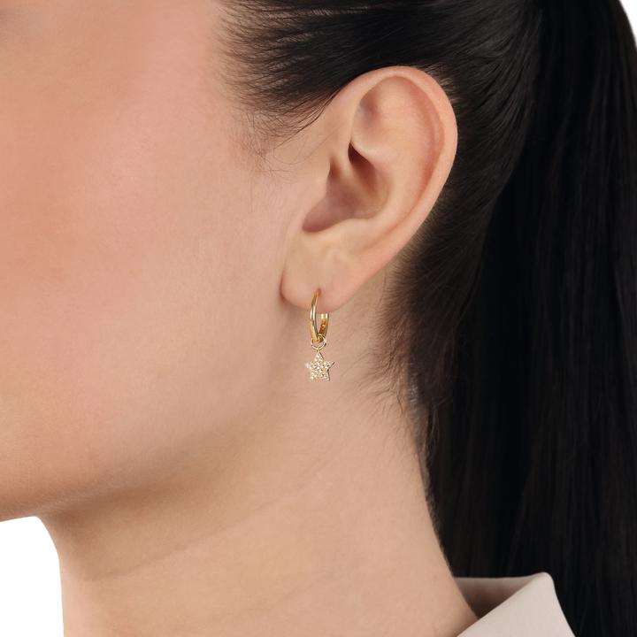 Actual product image Amor charms for ladies, 925 Sterling silver, zirconia synth. | star (Silver 925)