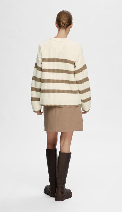 Produktbild Selected Femme Gestreifter Strickpullover (XL)