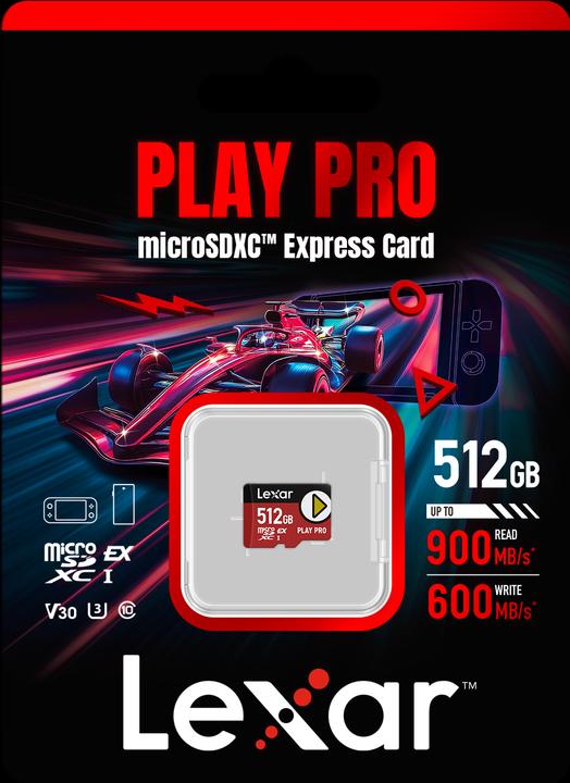 Actual product image Lexar Play Pro (512 GB, microSD Express, U3, UHS-I)