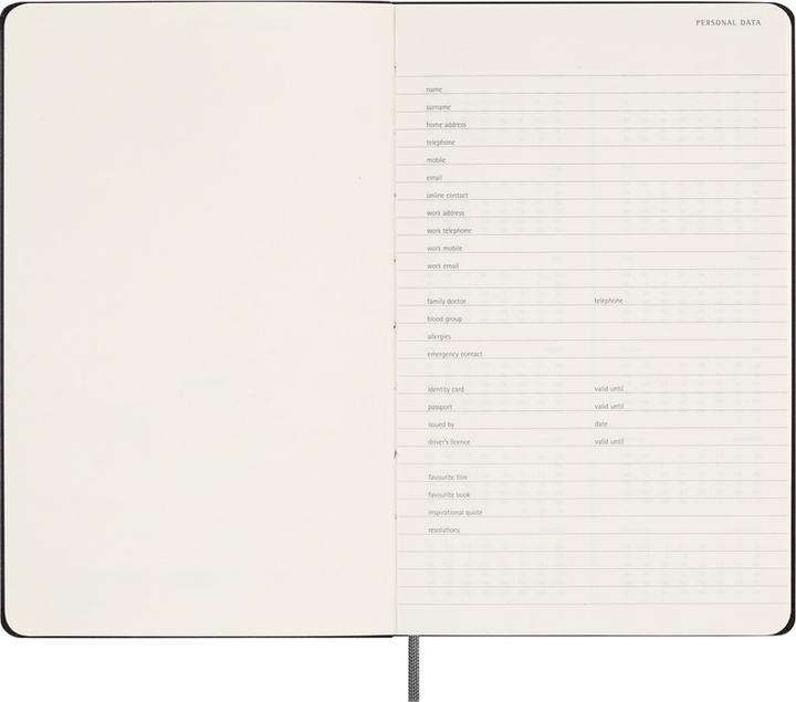 Produktbild Moleskine Notizkalender (A5, Englisch)