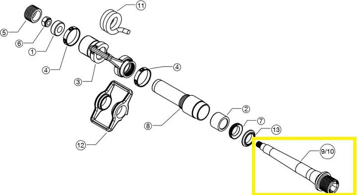 Immagine prodotto Crankbrothers mandrino del pedale sinistro in titanio