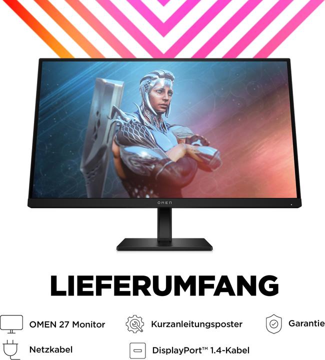 Image du produit HP OMEN/27/27"/IPS/FHD/165Hz/1ms/Black/2R (1920 x 1080 pixels, 27")