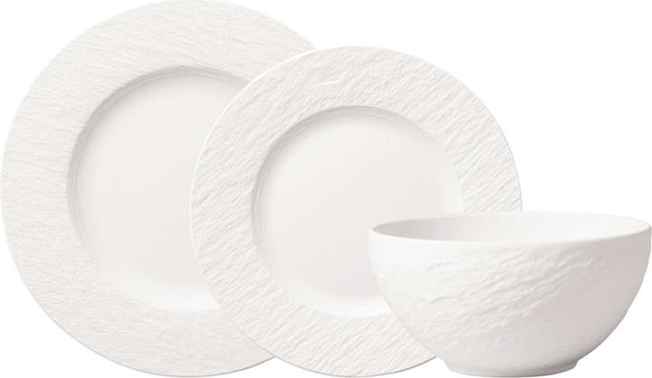 Set d'assiettes, 12pcs, 4 personnes Manufacture Rock blanc (12 pièce(s))