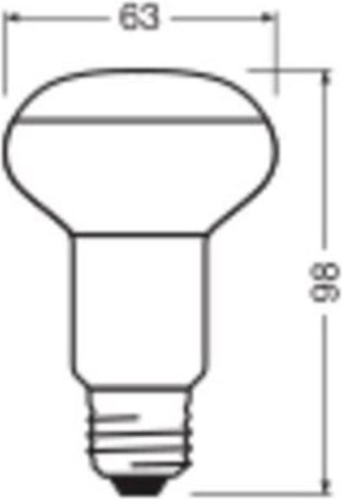 Actual product image Ledvance LED reflector lamp (E27, 4.90 W, 345 lm, 10 x, G)