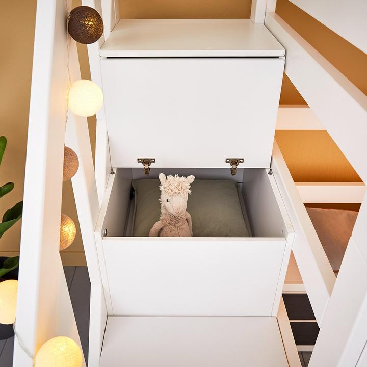Image du produit Lifetime Kidsrooms Escalier avec rangement et garde-corps 152 Lit surélevé