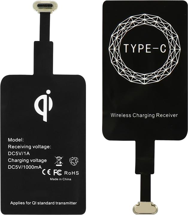 Actual product image Avizar QI charger + USB-C QI charging receiver (5 W)