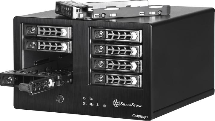 Produktbild Silverstone SST-TS821S - Mini SAS Externes Festplattengehäuse für 8x 2.5" SAS/SATA HDD oder SSD mit (2.5")