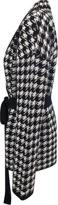 Actual product image Bellemere Cardigan Two-Tone Cashmere-Merino Houndstooth (L)