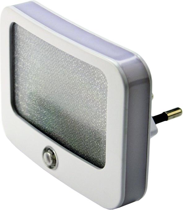 Produktbild Steffen Nachtlicht LED grün, Gehäuse weiss, Dämmerungssenssensor