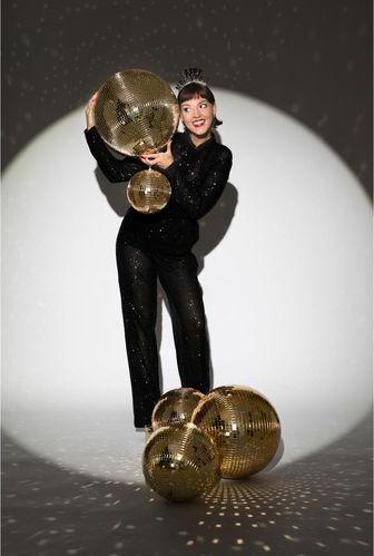 Produktbild Partydeco Partyaccessoire Discokugel Gold, 30 cm