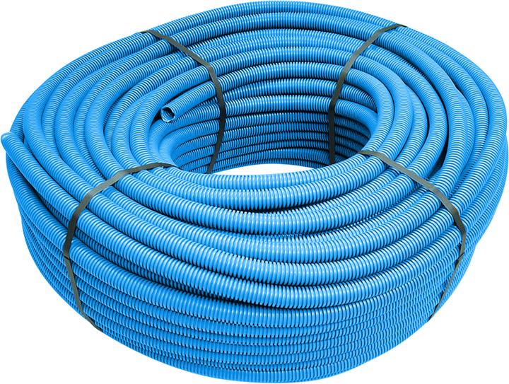 Actual product image Steffen KRFW-G M40 a 25m blue flex pipe gliss PP low halogen (2500 cm)