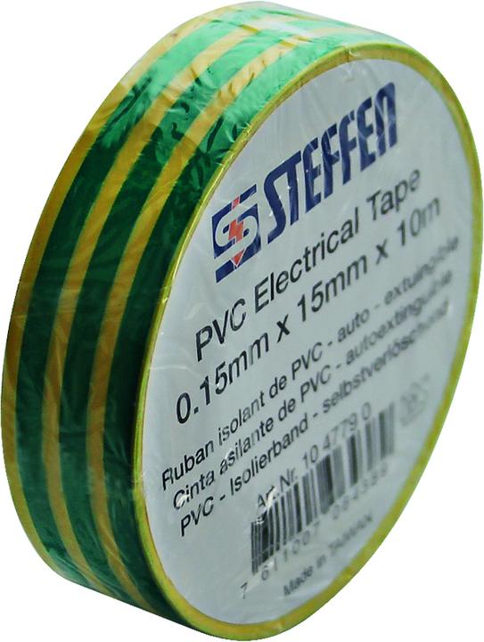 Actual product image Steffen Insulating tape 15mmx10m, yellow/green 2pcs. (10 mm)