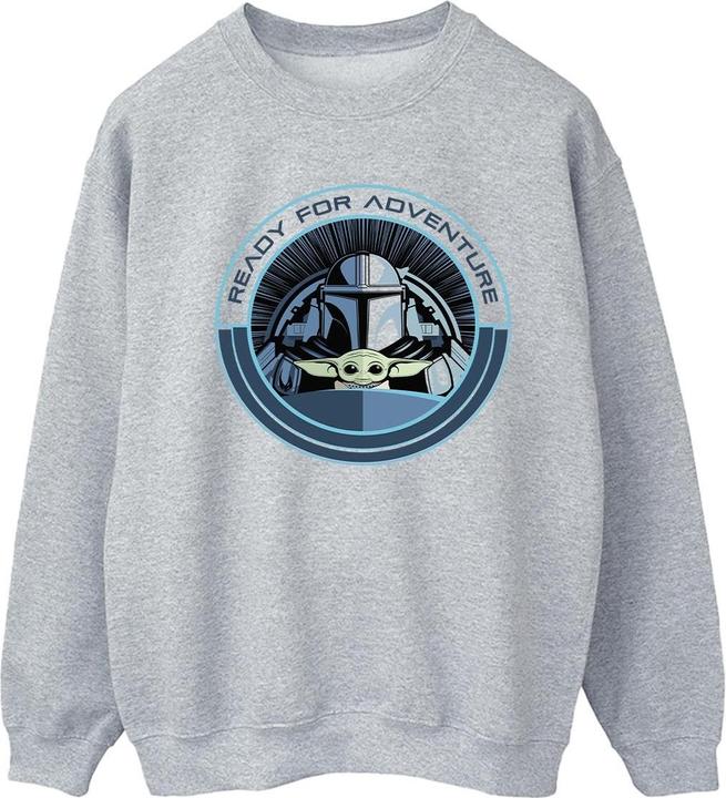 Star Wars The Mandalorian Grogu Ready For Adventure Sweatshirt (L)