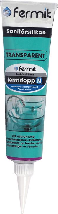 Image du produit Fermit Fermitopp silicone neutre polymérisé N tube 100 ml tranparent (0.12 kg, Transparent, 100 ml)