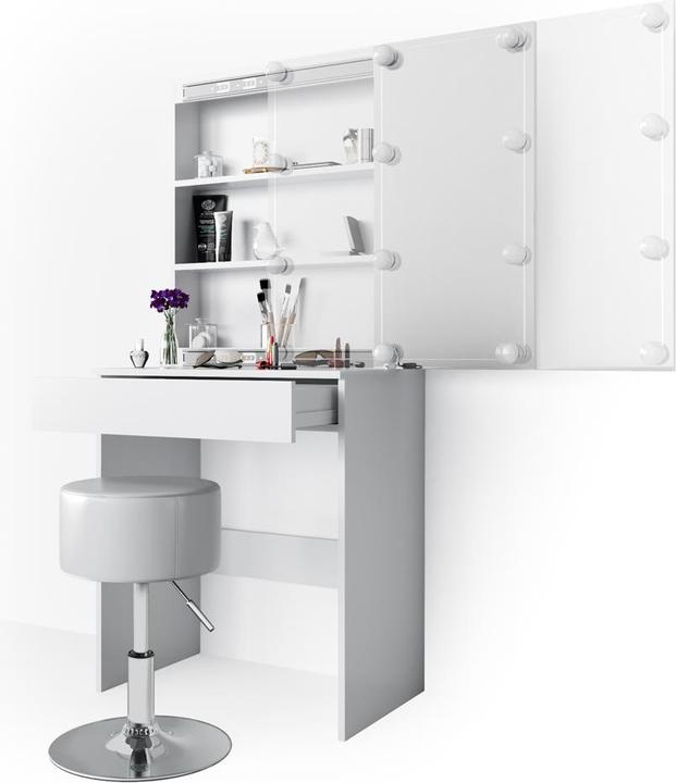 Produktbild Vicco Melle mit Hocker und Beleuchtung (68 x 42 x 155 cm)