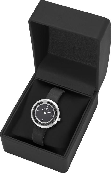 Image du produit Montre à quartz pour femme Pearl en cuir véritable noir - 32218 (Montre analogique, 32 mm)