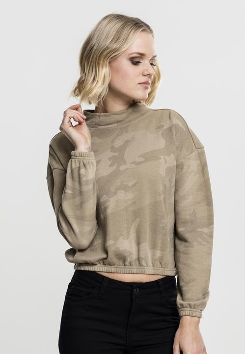 Urban Classics Ladies Camo Turtleneck Crew