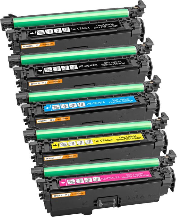 Produktbild Plutoos HP CE400X, CE401A, CE402A, CE403A 507X 507A Toner XXL kompatibel, 4er Farbset
