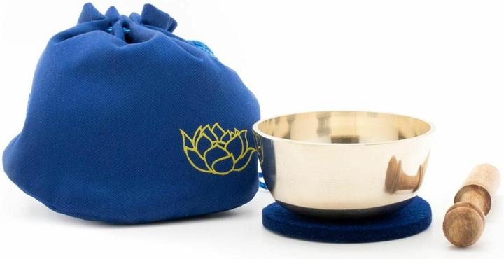 Klangschalen-Center Set de bols chantants dans un sac bleu (Bol chantant)