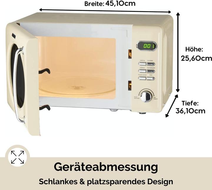 Productafbeelding Wolkenstein Mikrowelle WMW720 SC Creme BxHxT 45,1 x 25,6 x 36,1 cm (20 l)
