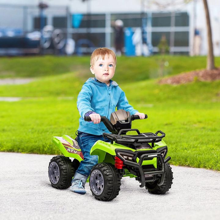 Immagine prodotto Homcom Mini quad elettrico per bambini ATV per bambini 18-36 mesi metallo PP plastica verde 70x42x45cm (6 V)