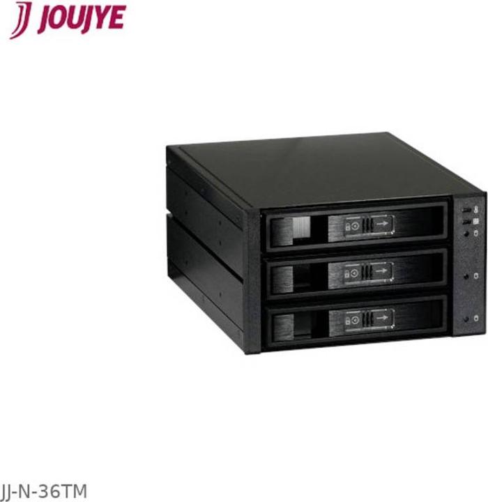 Immagine prodotto Joujye JJ-N-36TM Armadio SATA-SAS I II III 8,6cm x 14,6cm per 3XHDD 6,4cm-8,9cm 2,5inch-3,5" Nero