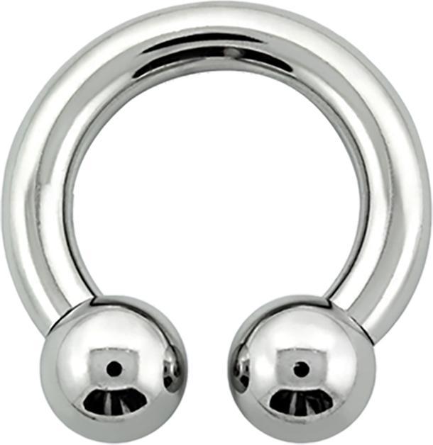 Produktbild Star Piercing Circular Barbell Innengewinde silber mit zwei Kugeln (Titan G23, ohne Messing)