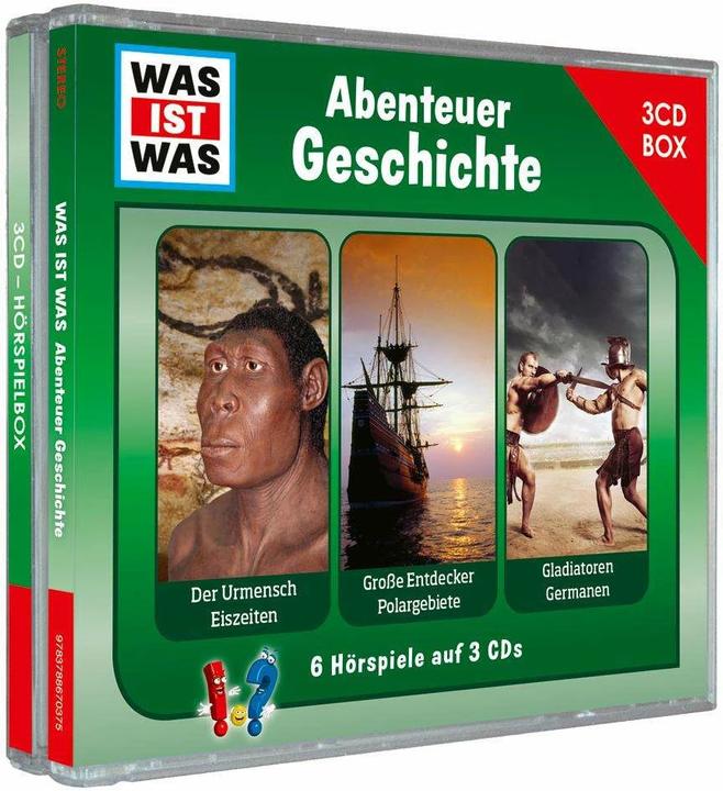 Produktbild Tessloff WAS IST WAS 3-CD Hörspielbox. Abenteuer Geschichte (Tessloff Verlag Ragnar Tessloff GmbH & Co.KG, Deutsch)