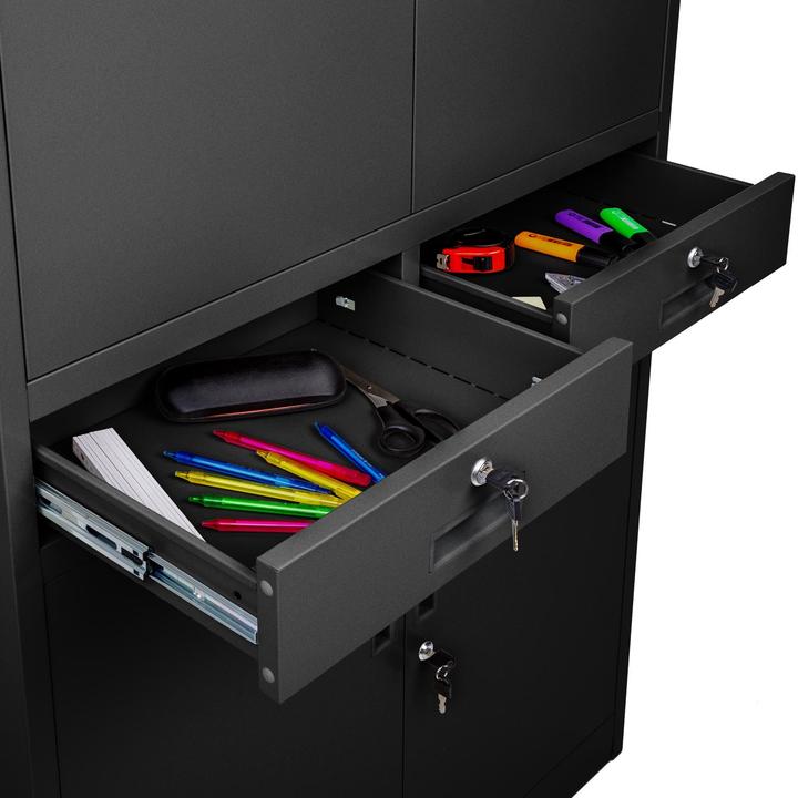 Produktbild tectake Aktenschrank (80 x 40 x 180 cm)