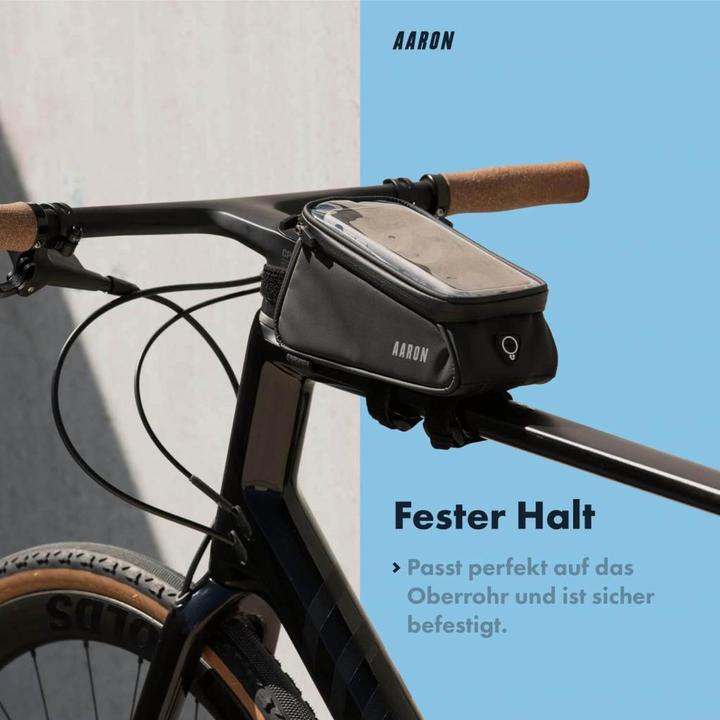 Produktbild Aaron Rahmentasche Fahrrad, Handytasche wasserdicht, Handyhalterung für den Rahmen (Rahmentasche)