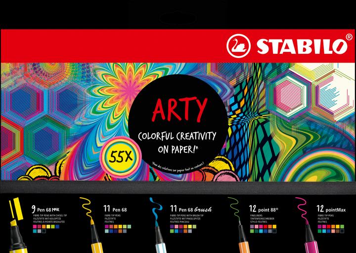 Image du produit STABILO Fasermaler Arty Set (Multicolore, 55 x)