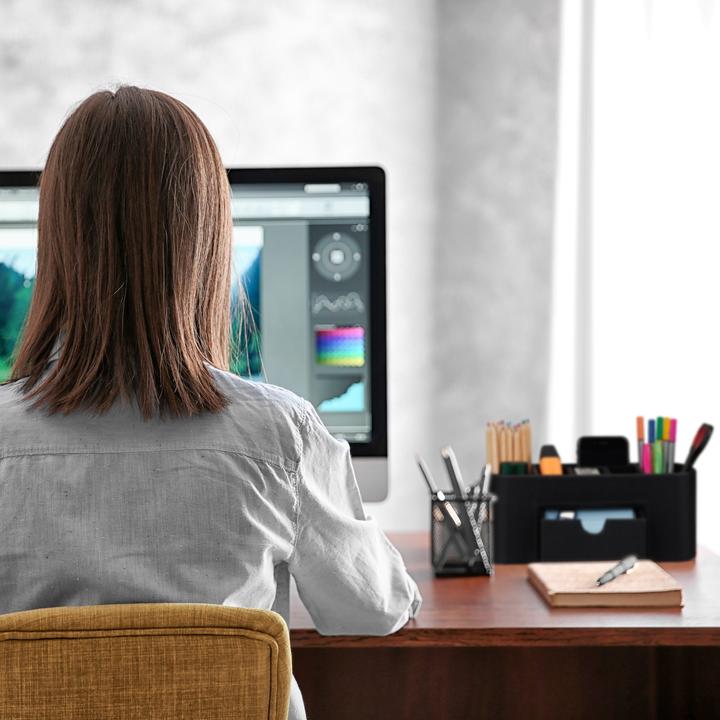 Image du produit Relaxdays Organiseur de bureau Faux cuir