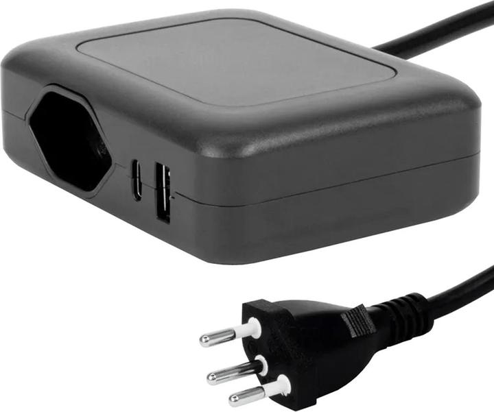 Steffen IQ charging station (3 x, USB-A, USB-C, Type 13, 1.50 m)