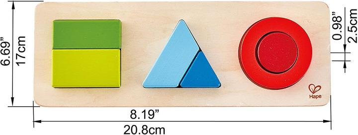Actual product image Hape Geometry Puzzle (6 pieces)