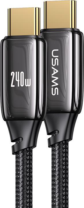 Produktbild Usams Ladekabel Typ-C zu Typ-C - Schwarz (1.20 m, USB 3.1)