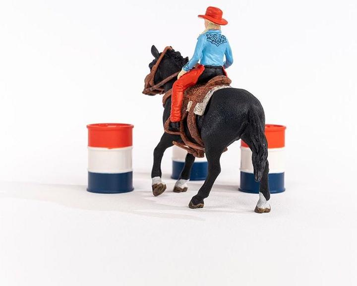 Actual product image Schleich Barrel racing with cowgirl