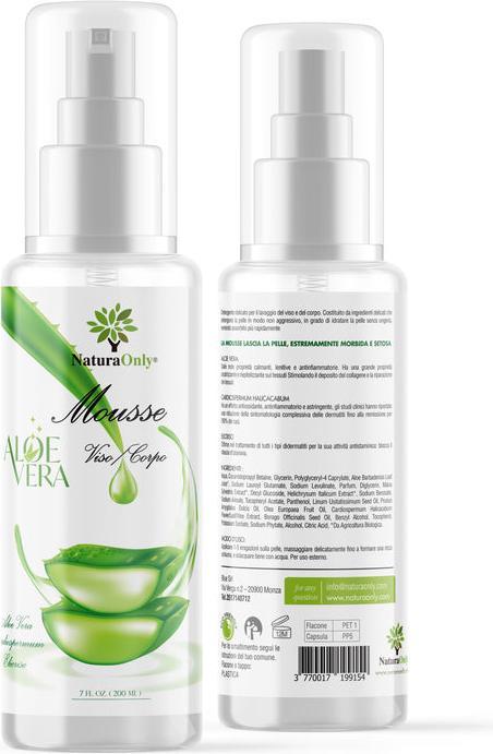 Actual product image Natura only Aloe Vera Mousse Gesichtsreiniger (Mousse, 200 ml)