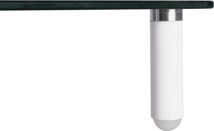 Actual product image equip Monitor table extension up to 20kg glass table white