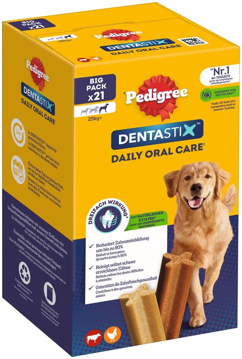 Produktbild Pedigree Dentastix Grosse Hunde (Adult, 21 Stk., 810 g)