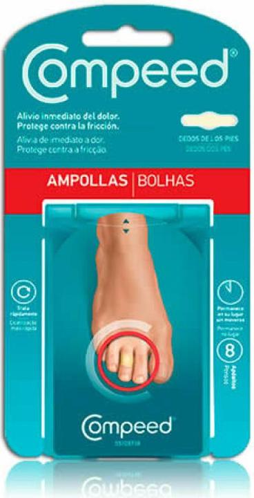 Produktbild Compeed AMPOLLAS entre dedos pies 8 apósitos