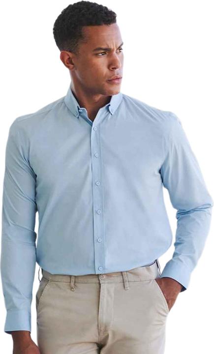 Actual product image Henbury Mens Cotton CoolPlus Long-Sleeved Formal Shirt (XS)