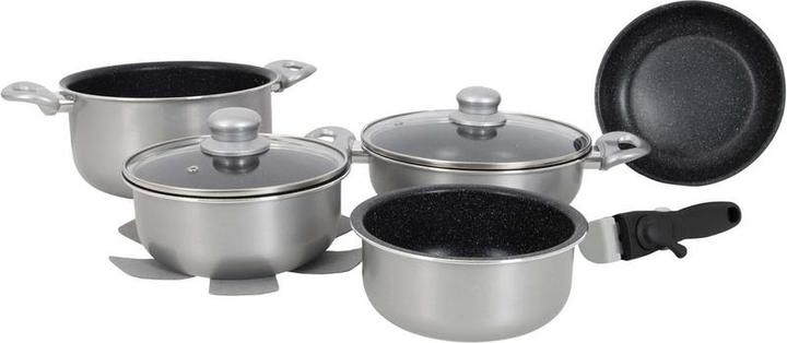 Gimex - Pannenset - Inductie - Zilver - 8-Delig