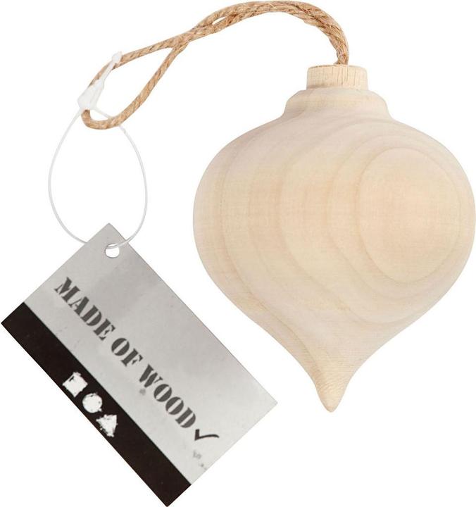 Produktbild Creativ Company Anhänger Spitze Weihnachtskugel aus Holz (1 -teilig)