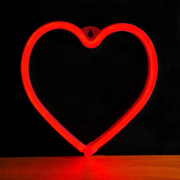 Productafbeelding Forever Light Neon LED Licht HART rood Bat + USB FLNEO7 Voor altijd licht (20 cm)