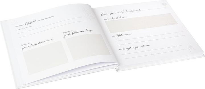 Actual product image Goldbuch Gästebuch Hochzeit Blütenliebe weiss (20 x 24.5 cm)