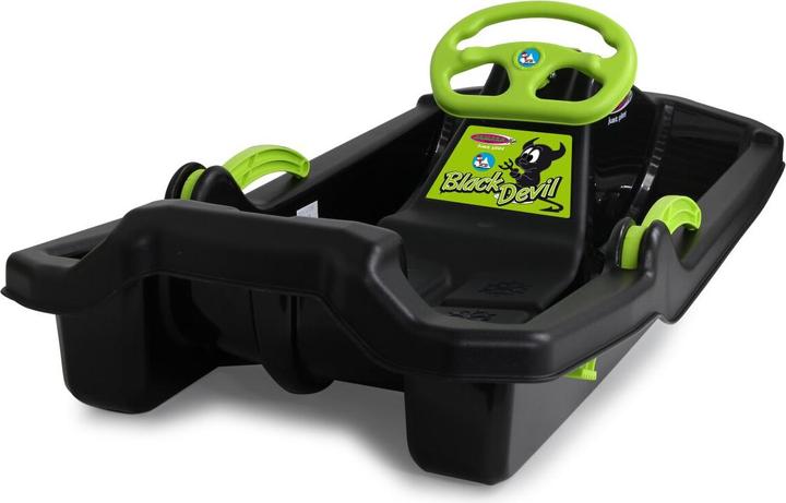 Produktbild Jamara Snow Play Bob Black Devil 84cm schwarz mit Lenkrad und Bremse
