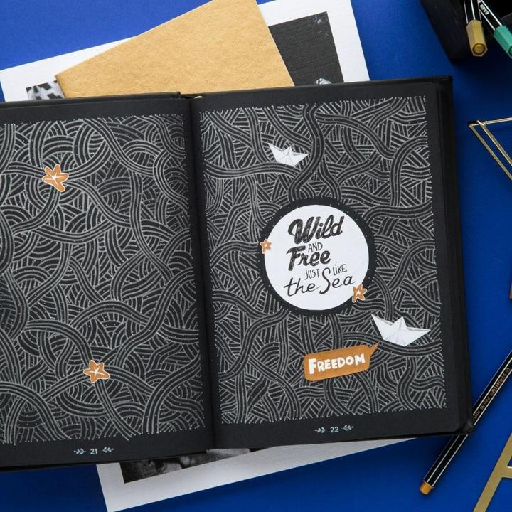 Actual product image Quo Vadis Notebook Life Journal 21 Black (150 x 210 mm, Hardcover, German)