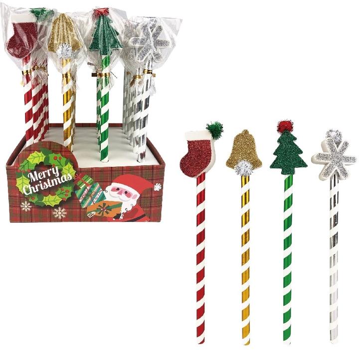 Produktbild Roost Bleistift Weihnachten XERA-007 Glitter, Pom Pom