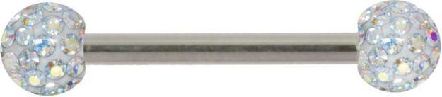 Produktbild Bijouteria Brustpiercing (Chirurgenstahl 316L, Epoxiharz, Kristall)